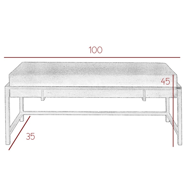 Loft-Sitzbank LAMO 100 grau-braun - Chromgestell (RV 87-184) 4/9