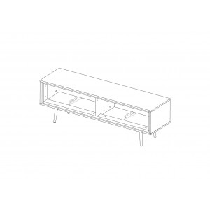 Moderner kippbarer RTV-Schrank TORINA in schwarzem Graphit für den Wohnbereich 9/9