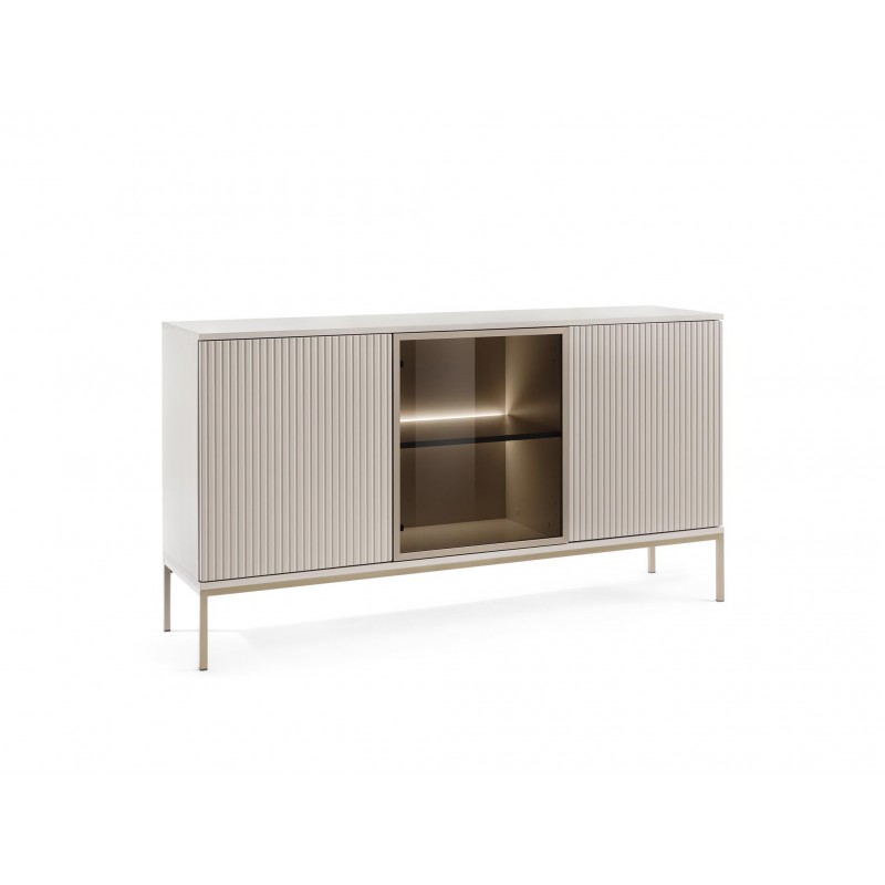 Moderne Kommode SENTINO 154 mit LED-Beleuchtung Kaschmir 1/9