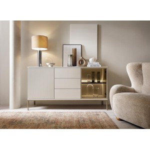 Breite Kommode 154 SENTINO mit LED-Beleuchtung Kaschmir 3/9