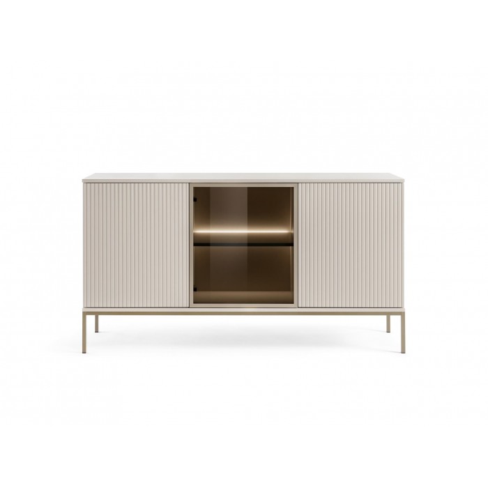 Moderne Kommode SENTINO 154 mit LED-Beleuchtung Kaschmir