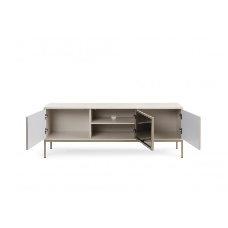 Moderner RTV-Schrank 154 SENTINO mit LED-Beleuchtung Kaschmir 2/9