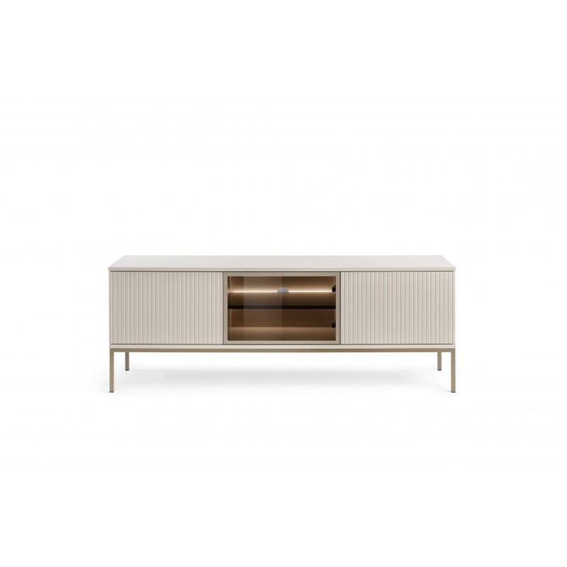 Moderner RTV-Schrank 154 SENTINO mit LED-Beleuchtung Kaschmir 4/9