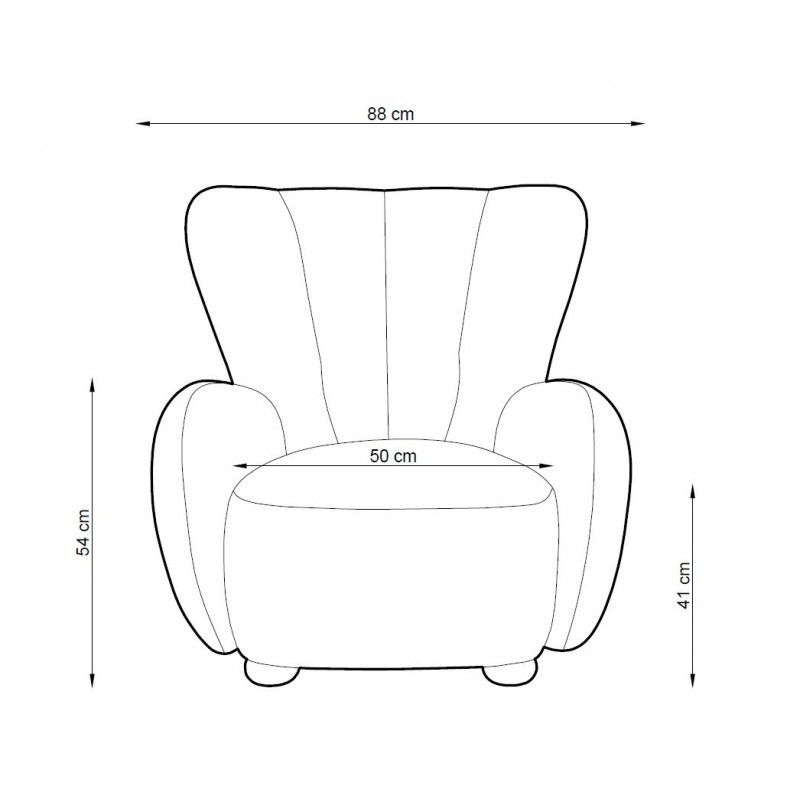 Bequemer beiger Sessel TEDDY aus Boucle-Stoff 6/9