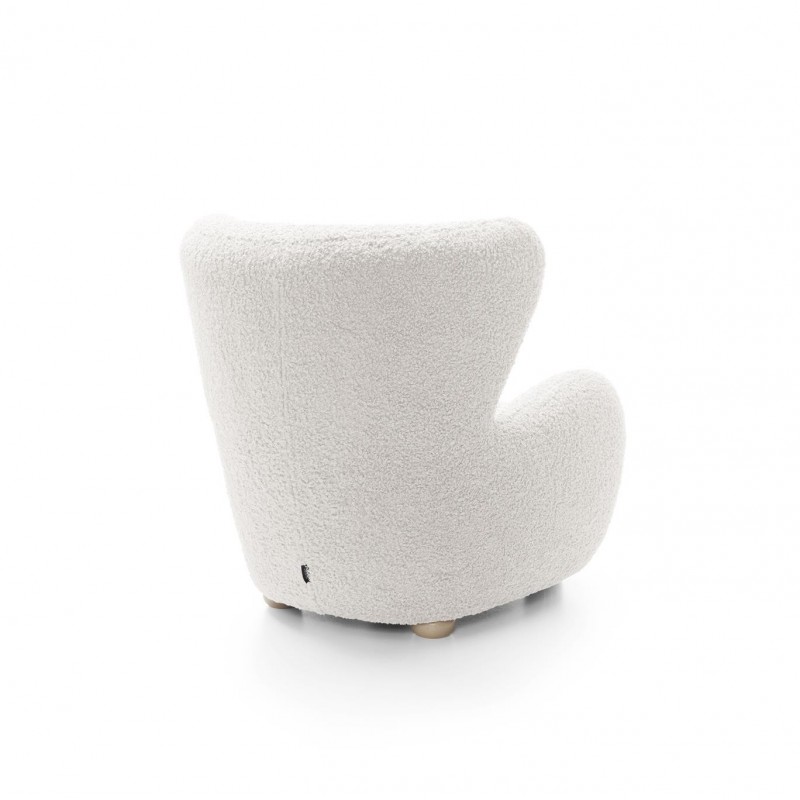 Weißer TEDDY-Lammfell-Sessel für das Wohnzimmer 5/9