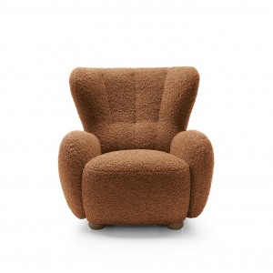 Stilvoller TEDDY Plüsch-Sessel Rot 1/9