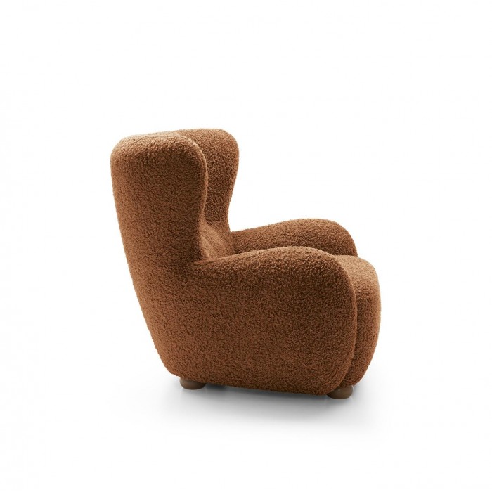 Stilvoller TEDDY Plüsch-Sessel Rot