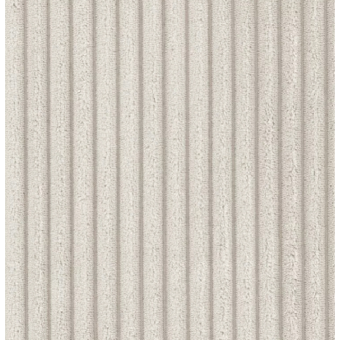 Elegantes LOCCO Zweisitzer-Sofa mit bequemer Sitzfläche aus cremefarbenem Kordstoff