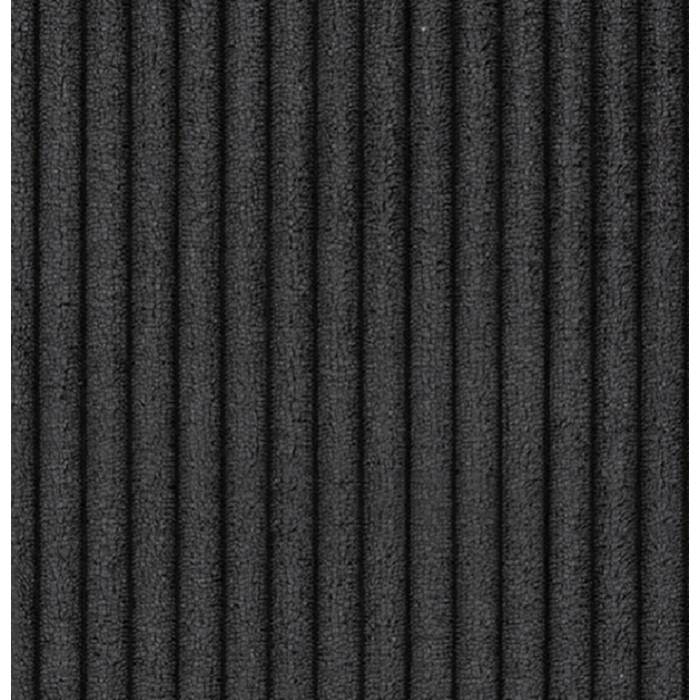 Elegantes Zweisitzer-Sofa LOCCO mit bequemer Sitzfläche aus graphitfarbenem Kordstoff