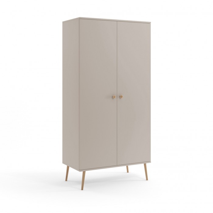 Moderner Kaschmir-Kleiderschrank mit IKON-Regalen im skandinavischen Stil