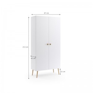 Moderner Kaschmir-Kleiderschrank mit IKON-Regalen im skandinavischen Stil 5/9