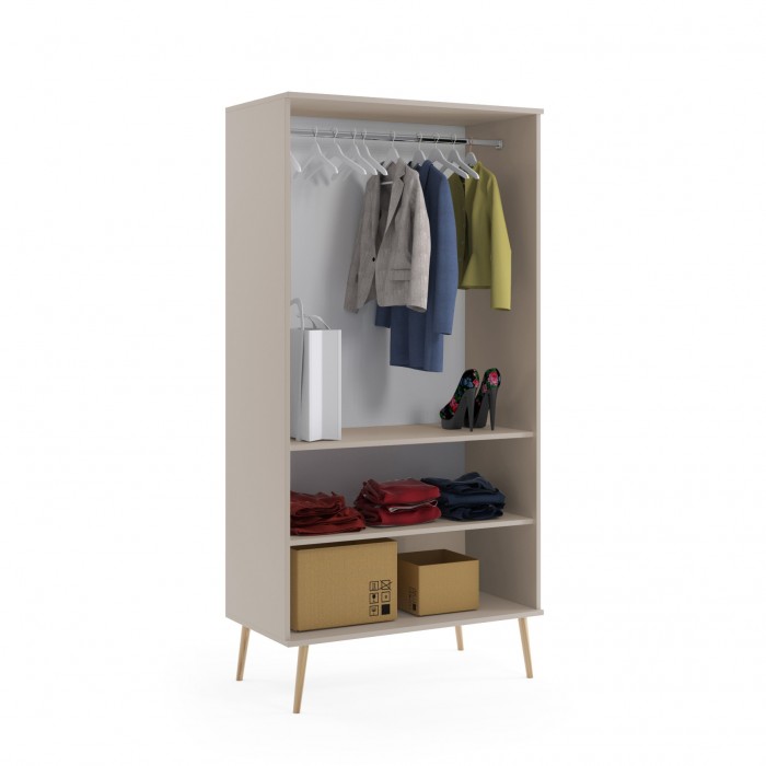 Moderner schmaler IKON-Kleiderschrank aus Kaschmir im skandinavischen Stil