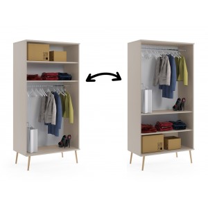 Moderner schmaler IKON-Kleiderschrank aus Kaschmir im skandinavischen Stil 4/9