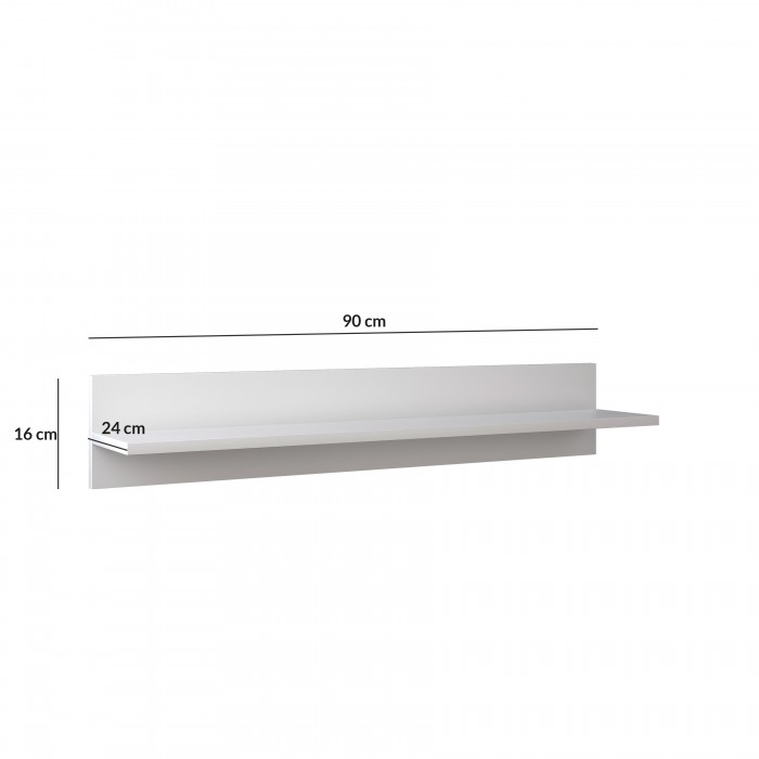 Modernes Kaschmir-Wandregal IKON 90cm im skandinavischen Stil