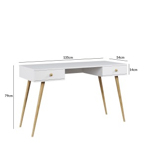 Moderner Kaschmir IKON Schreibtisch mit Schubladen im skandinavischen Stil 4/9