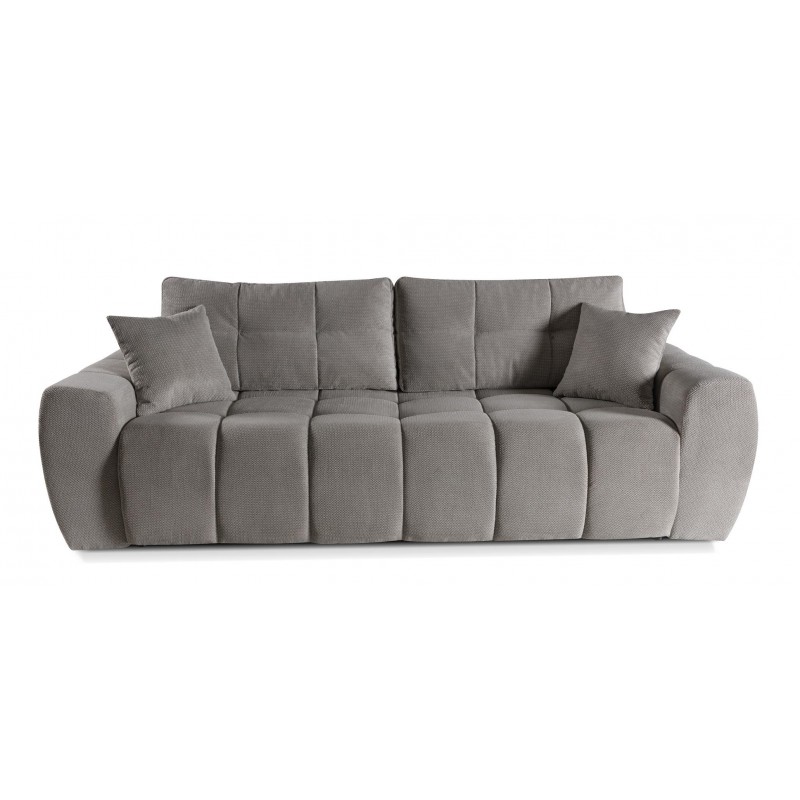 FUTU große Schlafcouch mit Schlaffunktion und Bettzeugablage, dunkelgrau