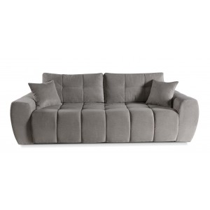 FUTU große Schlafcouch mit Schlaffunktion und Bettzeugablage, dunkelgrau 1/9
