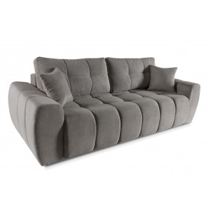 FUTU große Schlafcouch mit Schlaffunktion und Bettzeugablage, dunkelgrau 2/9