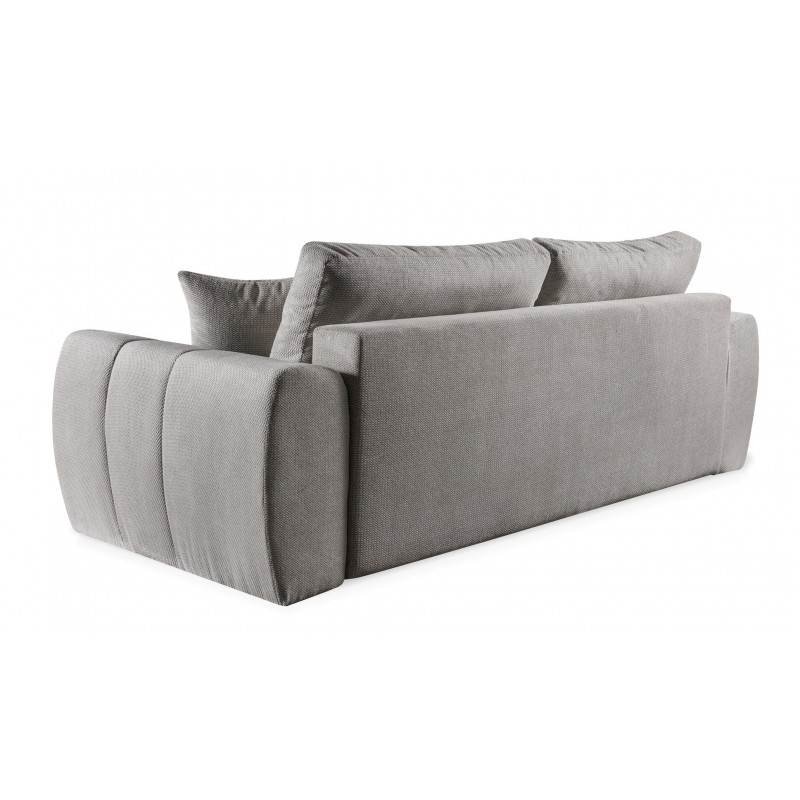 FUTU große Schlafcouch mit Schlaffunktion und Bettzeugablage, dunkelgrau 3/9