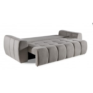 FUTU große Schlafcouch mit Schlaffunktion und Bettzeugablage, dunkelgrau 4/9