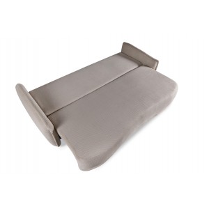 Graues PERUGIA Sofa mit Schlaffunktion und Bettzeugcontainer 4/9