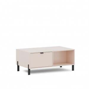 Moderner Couchtisch CALMA mit Schubladen für das Wohnzimmer sandbeige 1/9