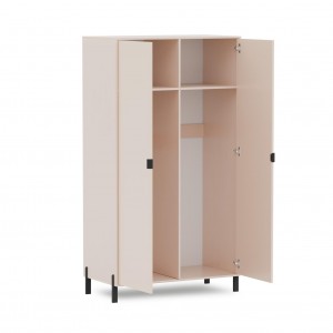 Moderner zweitüriger Kleiderschrank CALMA für das Wohnzimmer sandbeige 2/9