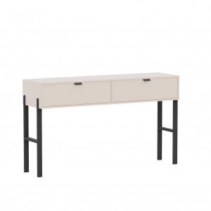 Moderner Schminktisch CALMA mit Schubladen für Schlafzimmer sandbeige 1/9