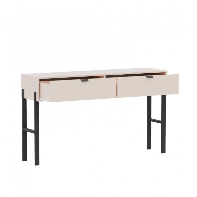 Moderner Schminktisch CALMA mit Schubladen für Schlafzimmer sandbeige 2/9