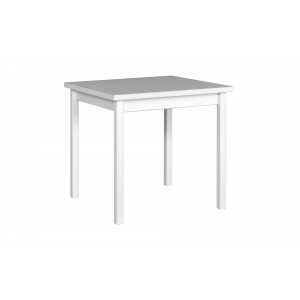 Minimalistischer quadratischer Küchentisch MAX IX weiß 1/9