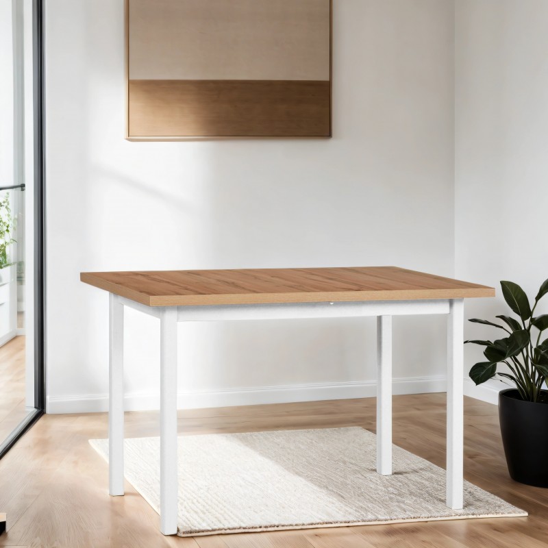 Eleganter Moderner Esstisch MAX III in Eiche grandson mit weißen Beinen für das Esszimmer 2/9