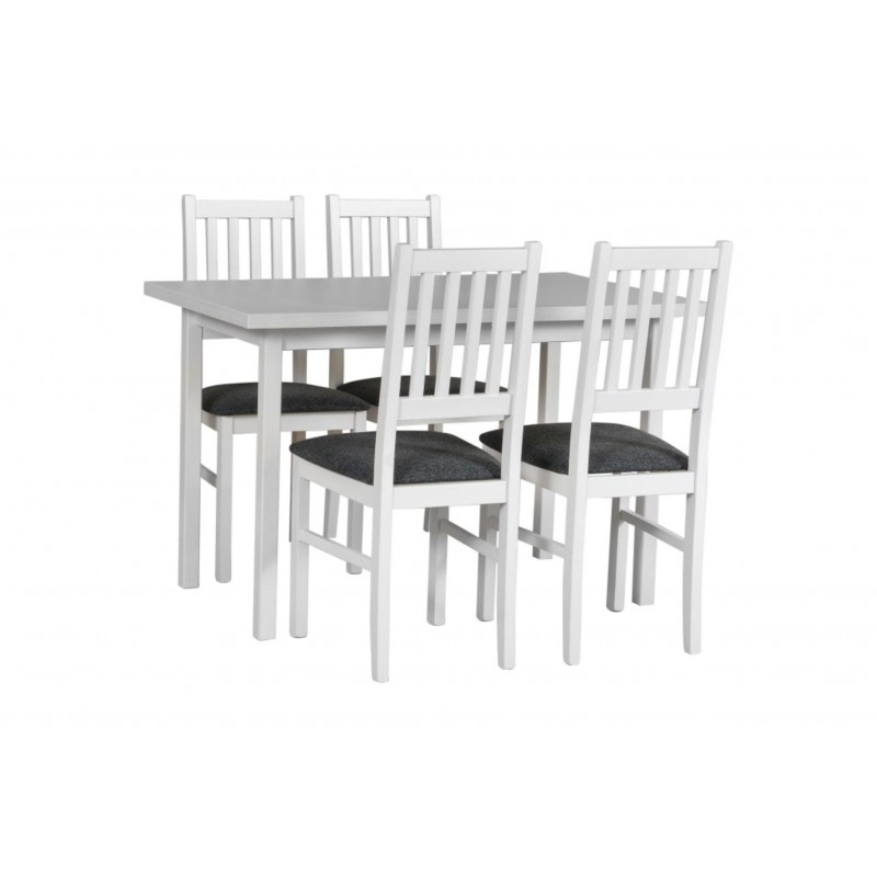 Stilvoller weißer Klapptisch MAX X auf weißen Beinen für das Esszimmer 3/9