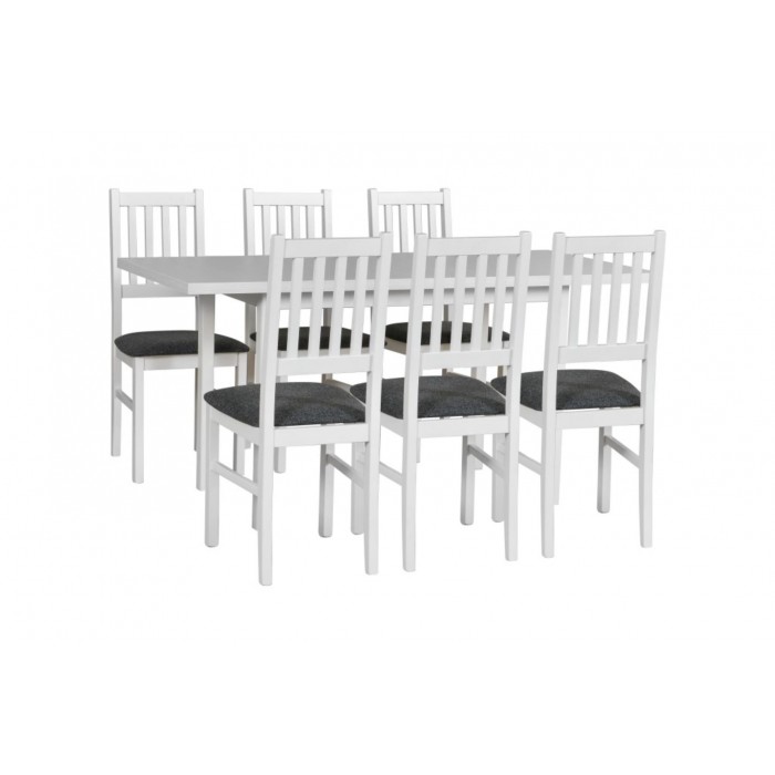 Stilvoller weißer Klapptisch MAX X auf weißen Beinen für das Esszimmer