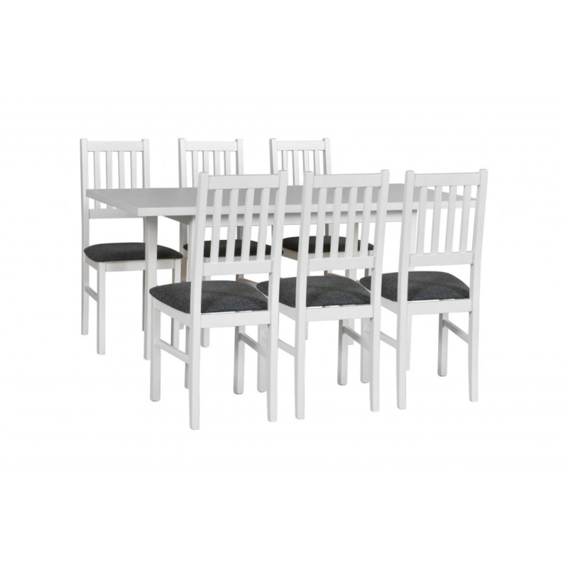 Stilvoller weißer Klapptisch MAX X auf weißen Beinen für das Esszimmer 4/9