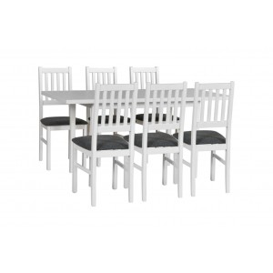 Stilvoller weißer Klapptisch MAX X auf weißen Beinen für das Esszimmer 4/9