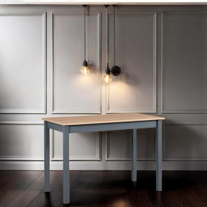 Eleganter graphitfarbener Esstisch MAX II mit Eiche sonoma Platte für das Esszimmer 2/9