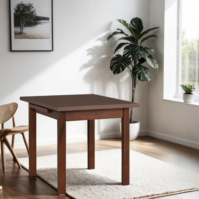 Quadratischer kleiner Klapptisch MAX VII Nussbaum 3/9