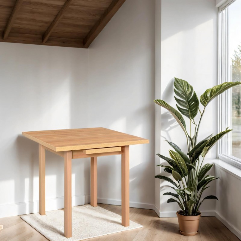 Kleiner quadratischer Klapptisch MAX VII Eiche grandson 4/9