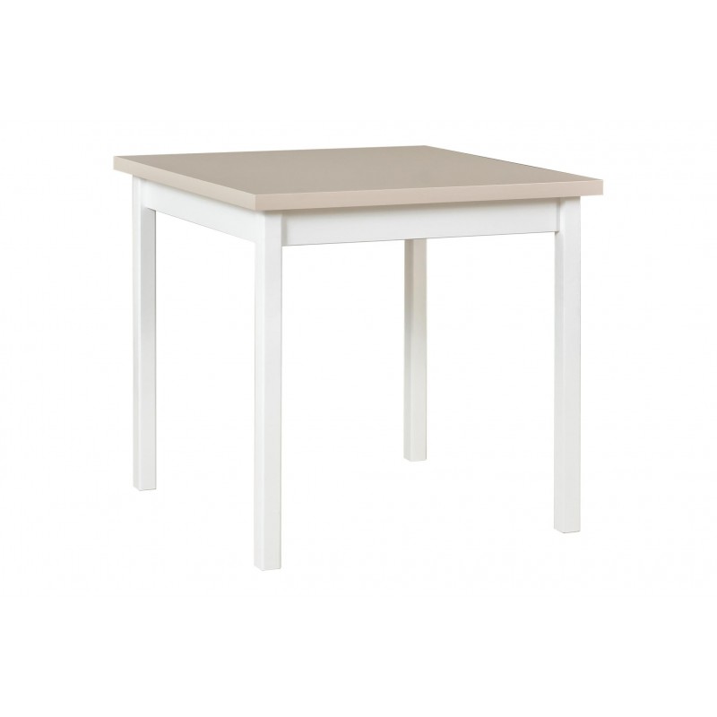 Minimalistischer quadratischer Küchentisch MAX IX auf weißen Kaschmirbeinen 1/9