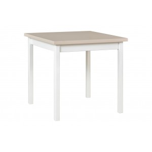 Minimalistischer quadratischer Küchentisch MAX IX auf weißen Kaschmirbeinen 1/9