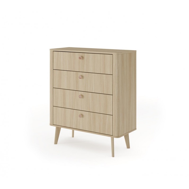 Kommode MILA 88 cm im skandinavischen Stil auf Holzbeinen