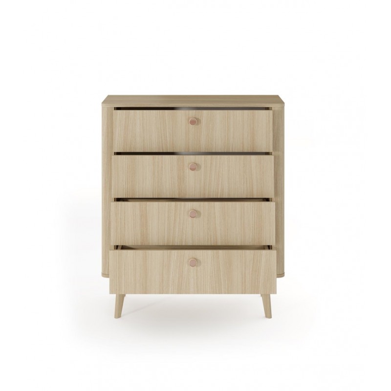 Kommode MILA 88 cm im skandinavischen Stil auf Holzbeinen 5/9