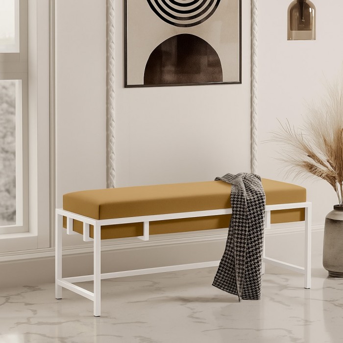 LAMO 100 Bank dunkelbeige Glamour-Stil auf...
