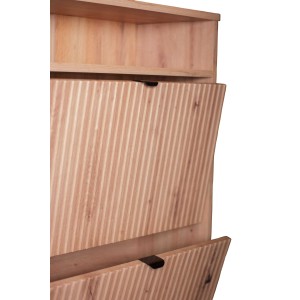 Geriffelte dreitüriger Schuhschrank MIA Eiche Artisan 4/9