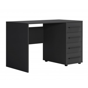 Moderner Schreibtisch MAXIVO mit Schubladen schwarz für das Schlafzimmer 1/9