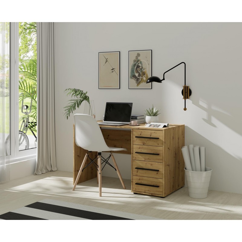 Moderner Schreibtisch MAXIVO mit Schubladen Eiche artisan für das Schlafzimmer 3/9