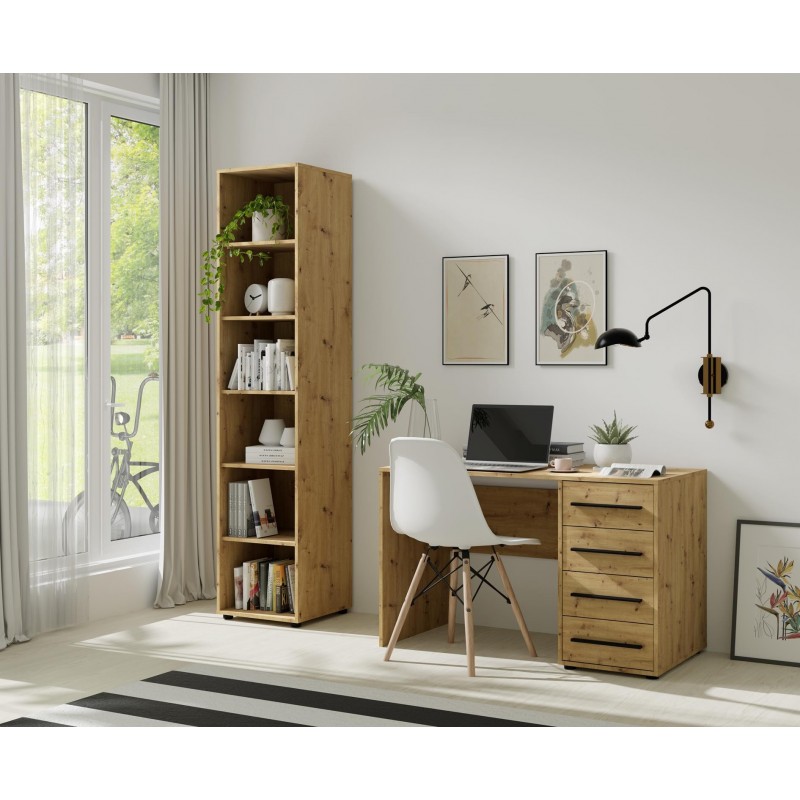 Moderner Schreibtisch MAXIVO mit Schubladen Eiche artisan für das Schlafzimmer 4/9