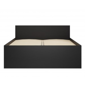 Modernes schwarzes Bett MAXIVO mit hohem Kopfteil und Holzrahmen für das Schlafzimmer 2/9