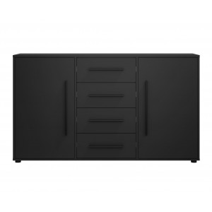 Moderne schwarze zweitürige Kommode MAXIVO für das Schlafzimmer 2/9