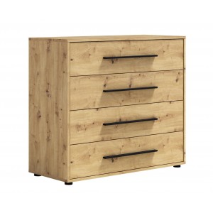 Kompakte Kommode MAXIVO mit Schubladen und stilvollen Griffen für das Schlafzimmer Eiche artisan 1/9